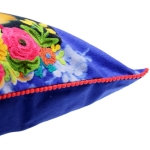 Μαξιλάρι Frida Μπλε 45x45εκ. Κεντημένο βαμβακερό